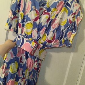 Vintage C.B. TODD Floral Dress with Belt